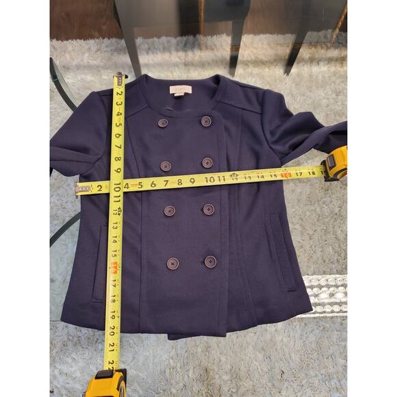 Loft Women's Blue Polyester Long Sleeve Buttons Front Cardigan Size X-Small - Picture 4 of 12